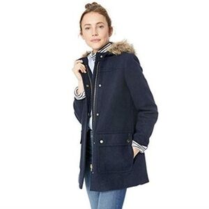 J.Crew Navy Vail wool Parka Coat 4